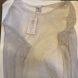 CHIC LUXE WHITE with sparkling Top NWT